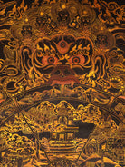 Antique Wheel of Life Thangka - Wall hanging decor