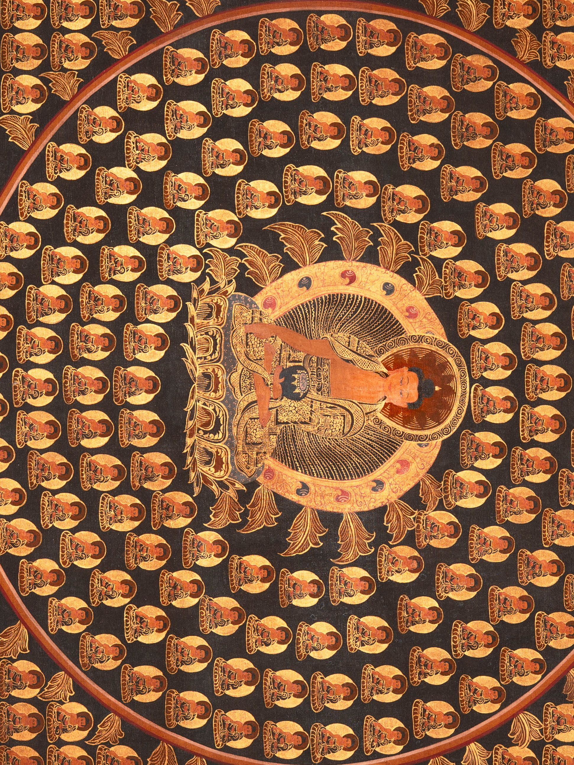 Handpainted 1000 Buddha Thangka - Tibetan Painting