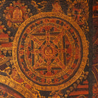 Antique Buddha Mandala Thangka  - Sacred Tibetan Painting