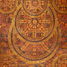 Antique Buddha Mandala Thangka  - Sacred Wall Decor
