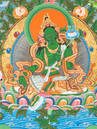 Handpainted 21 Tara Thangka - Sacred Tibetan Art