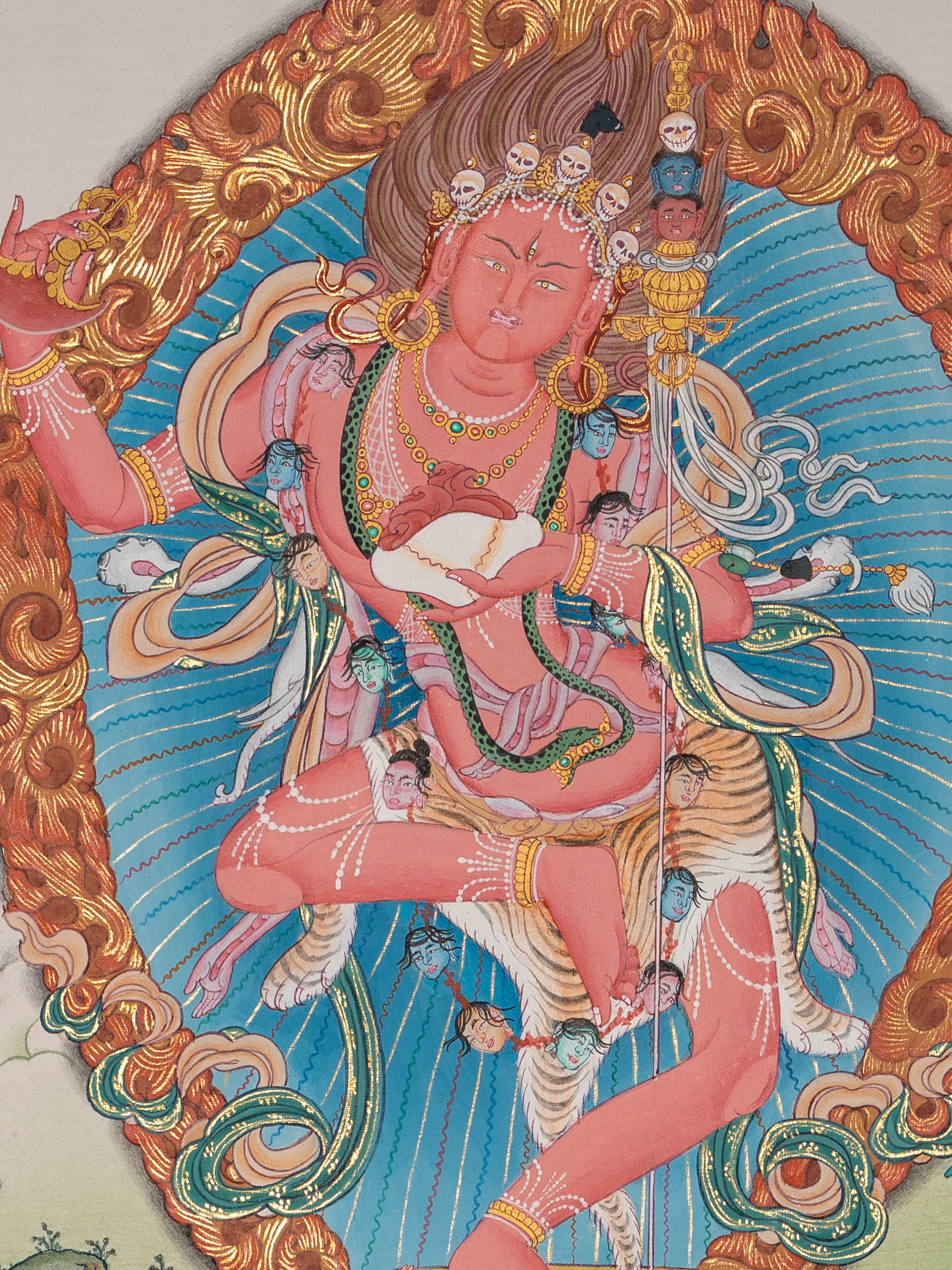 White Tara Thangka - Tibetan Hand-Painted art