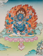 Six-Armed Mahakala Thangka - Handpainted Tibetan Art