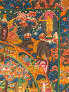 Handpainted Wheel of Life Thangka - Sacred Tibetan Painting