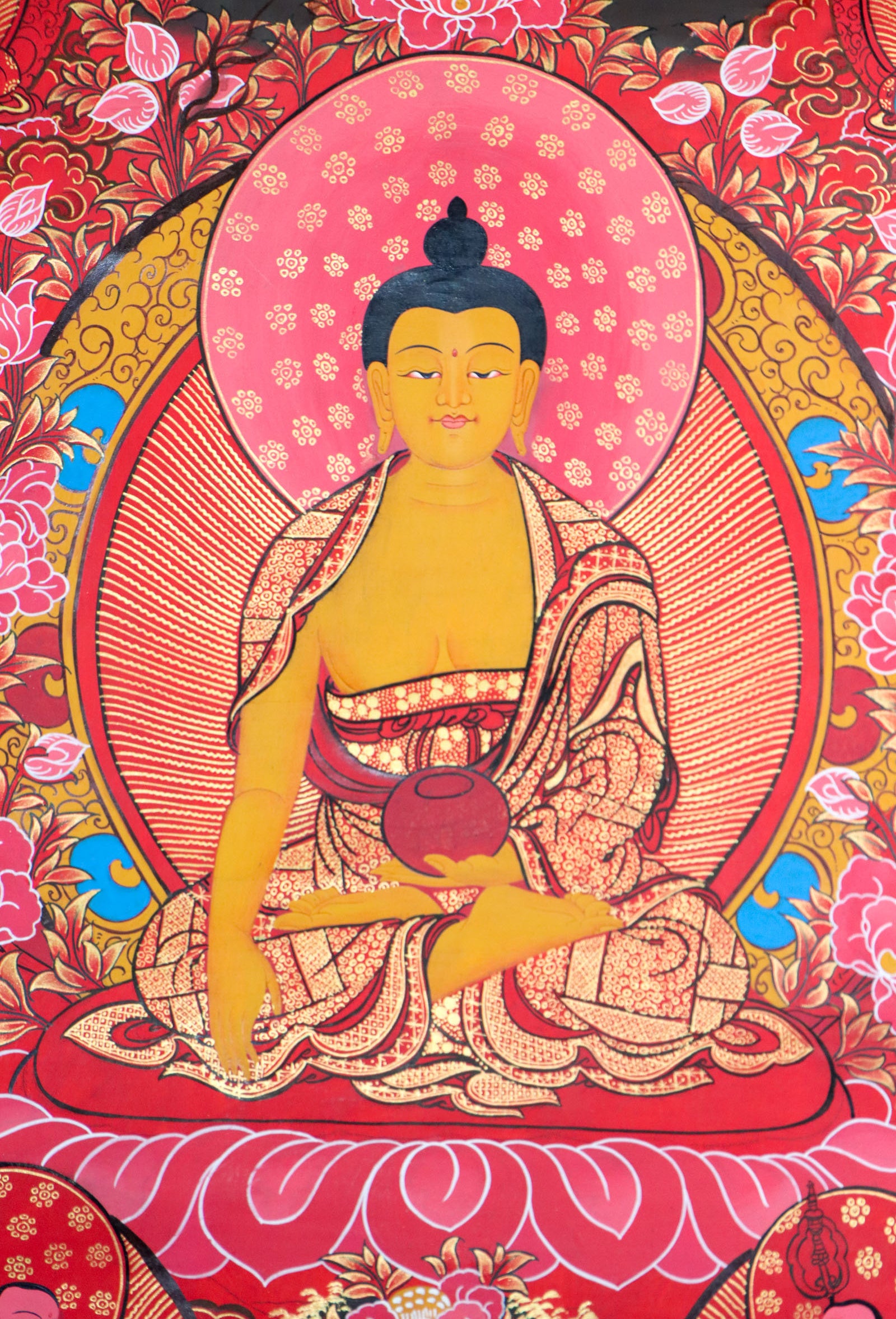 Shakyamuni Buddha Thangka for meditation aid, and teaching tool.