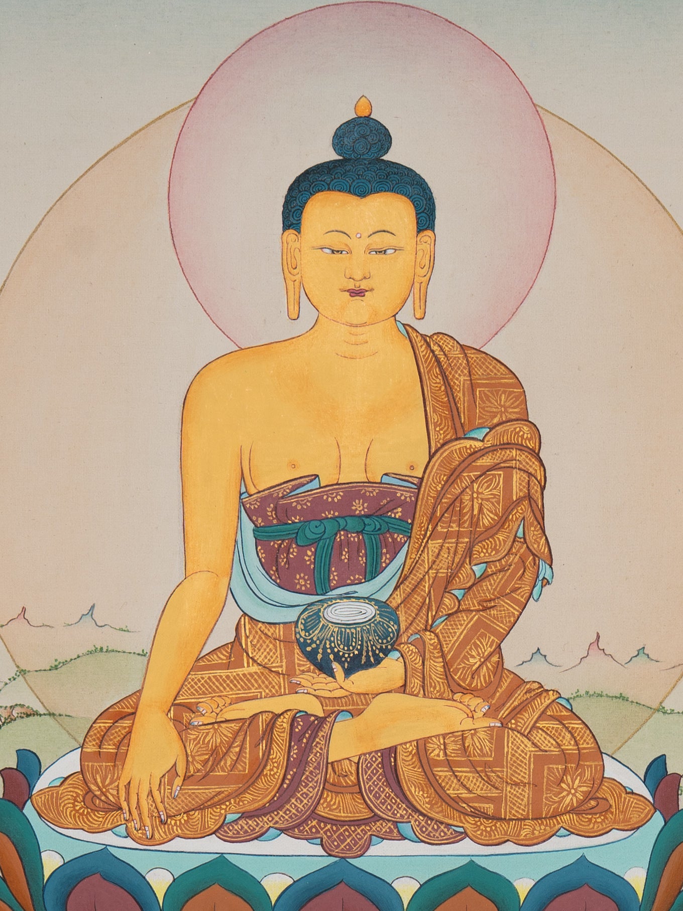 Shakyamuni Buddha Tibetan Thangka