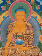 Sacred Shakyamuni Buddha Thangka - Tibetan Painting