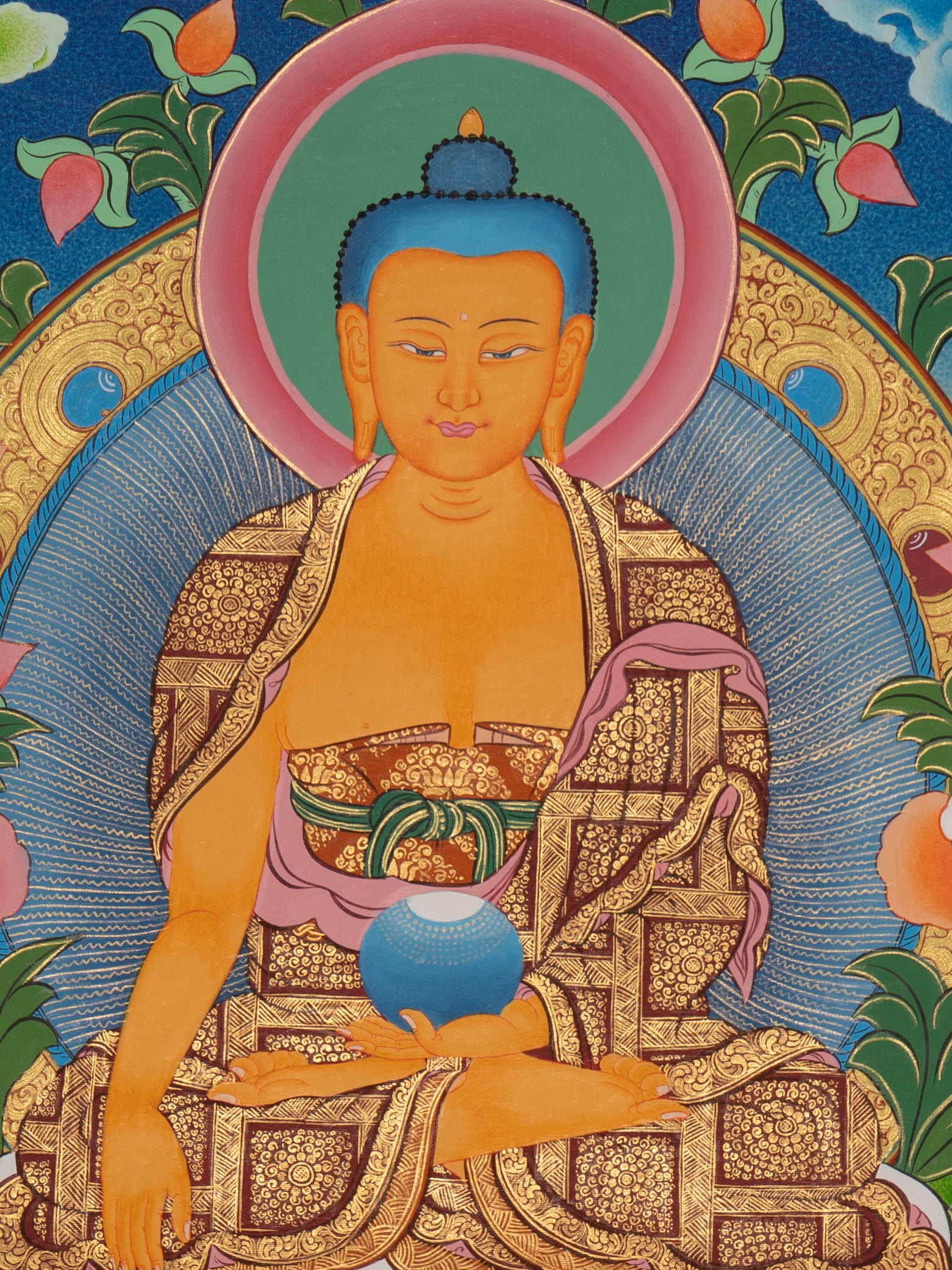 Sacred Shakyamuni Buddha Thangka - Tibetan Painting