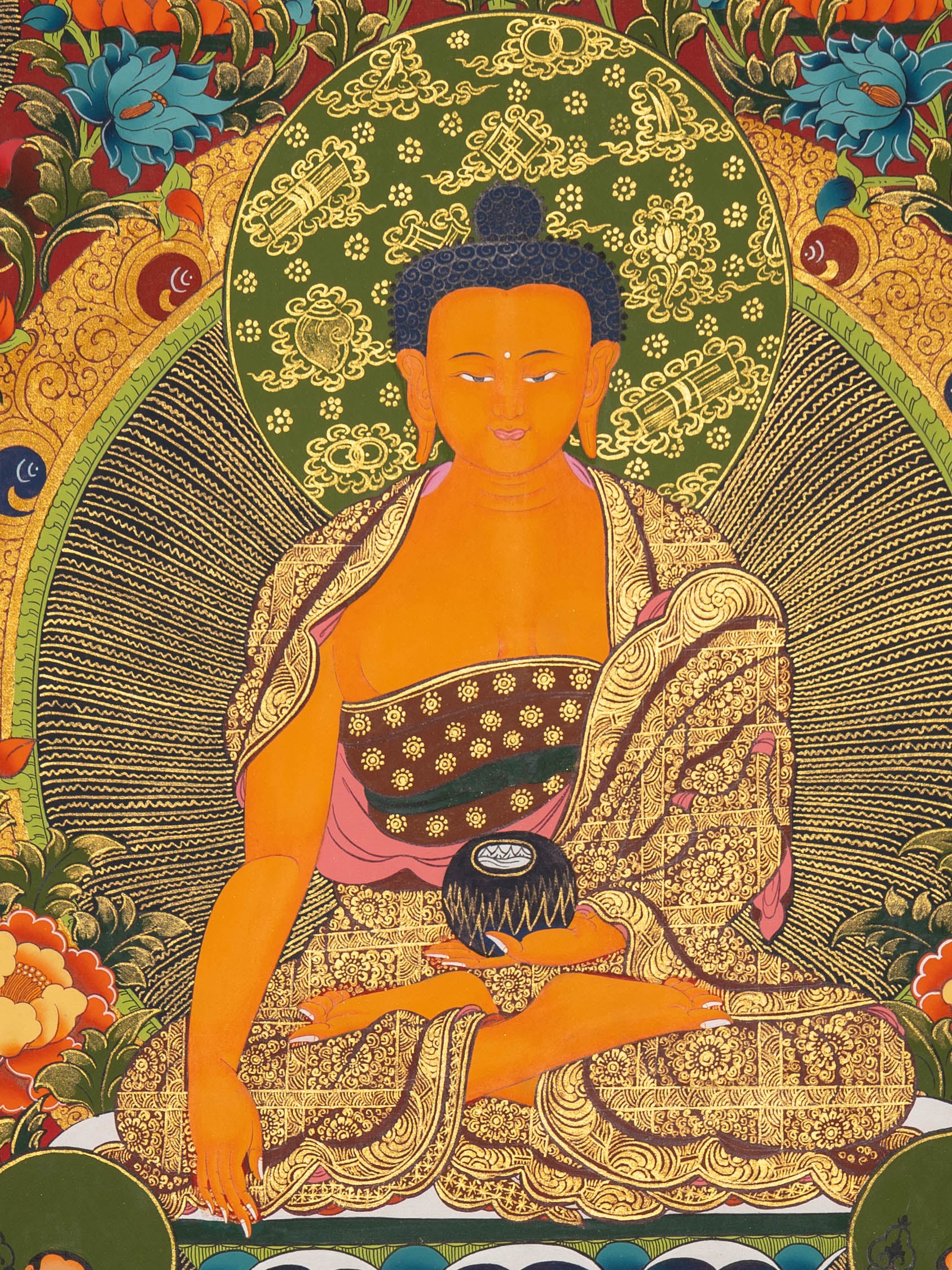 Tibetan Shakyamuni Buddha - Sacred Thangka 