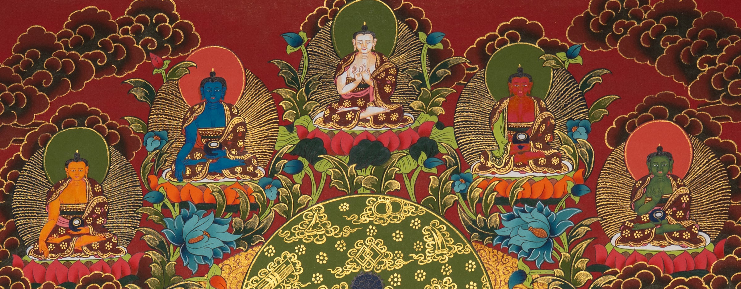 Tibetan Shakyamuni Buddha - Sacred Thangka 
