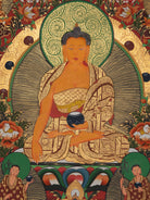 Sacred Shakyamuni Buddha Thangka - Tibetan Artwork