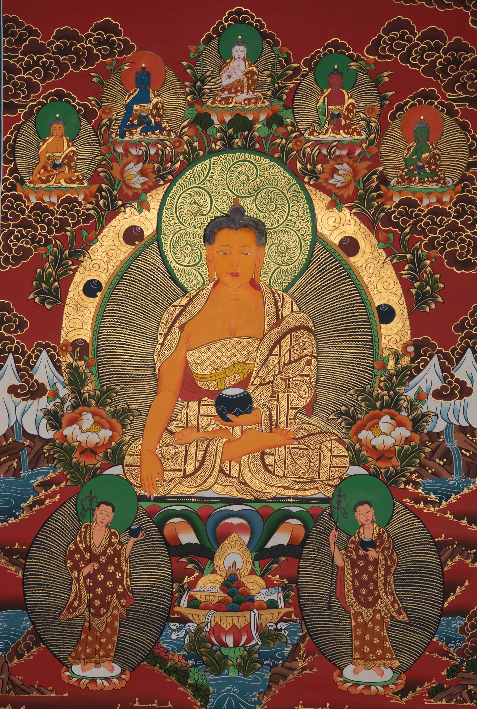 Sacred Shakyamuni Buddha Thangka - Tibetan Artwork