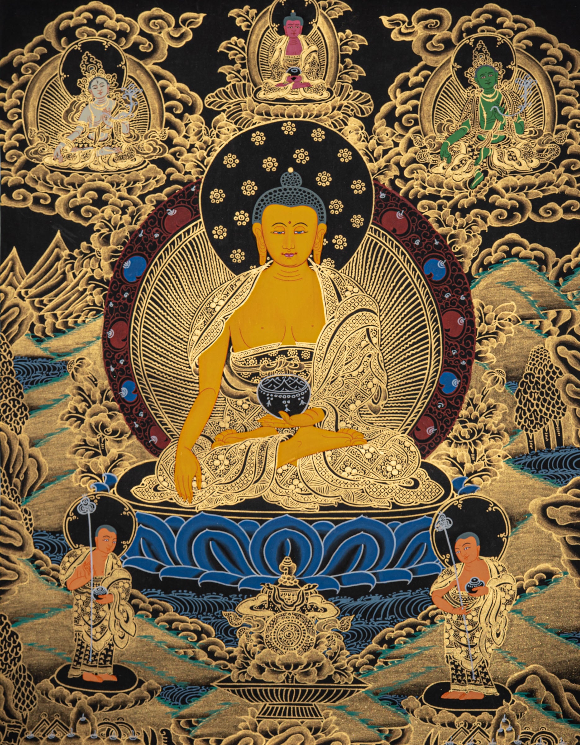 Shakyamuni Buddha Thangka - Tibetan Art