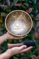 Handcrafted Amitabha Singing Bowl for sound therapy.