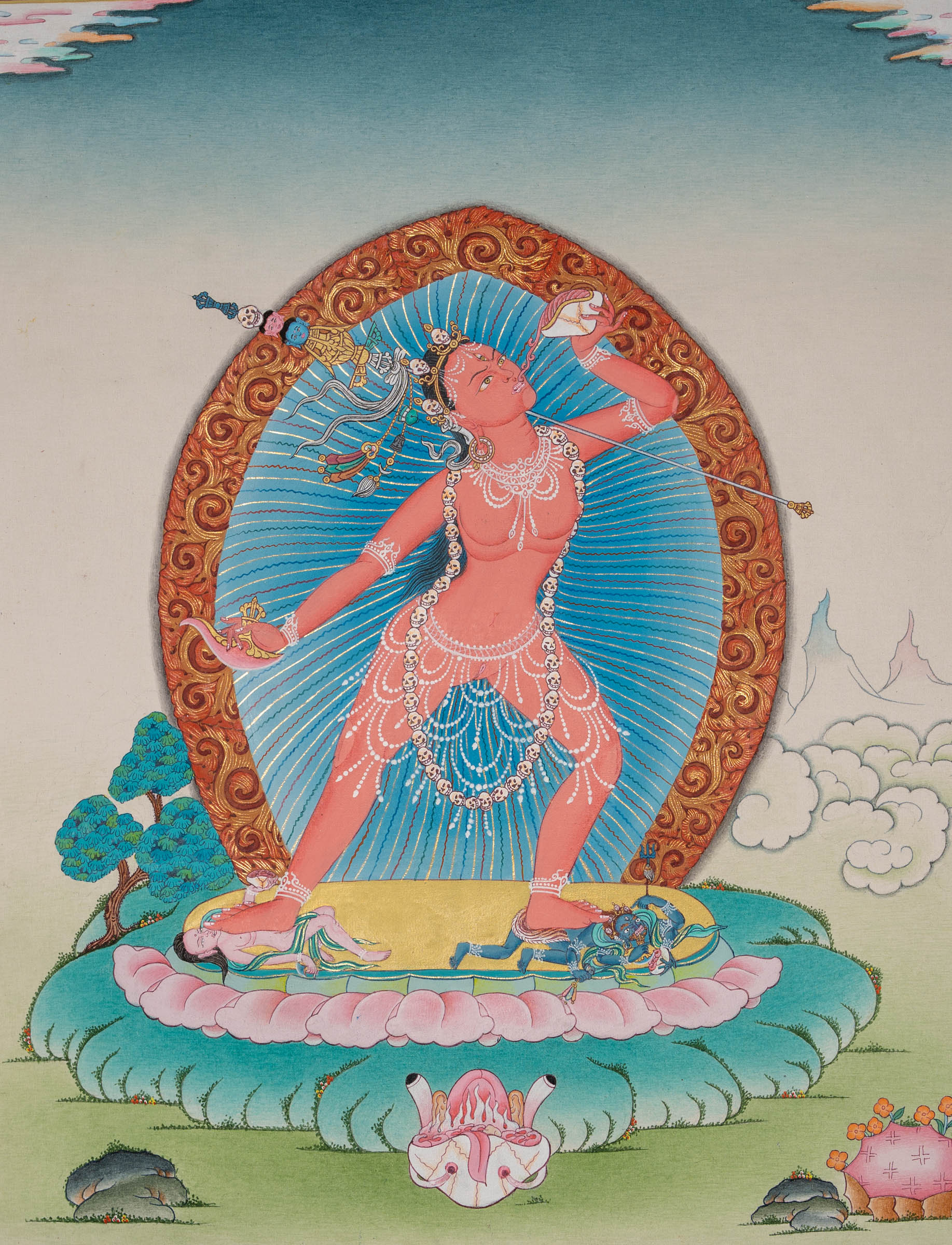 Handpainted Yogini Thangka Painting