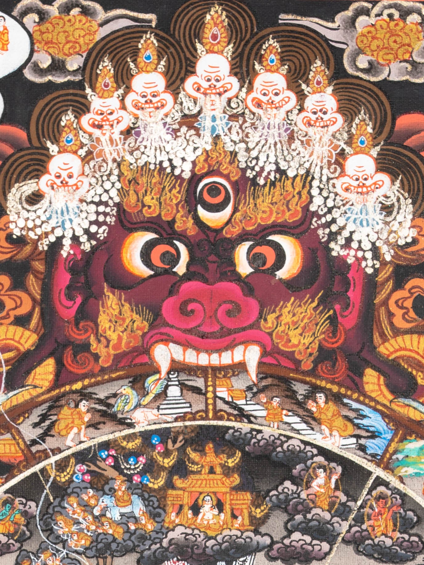 Handpainted Wheel of Life Thangka