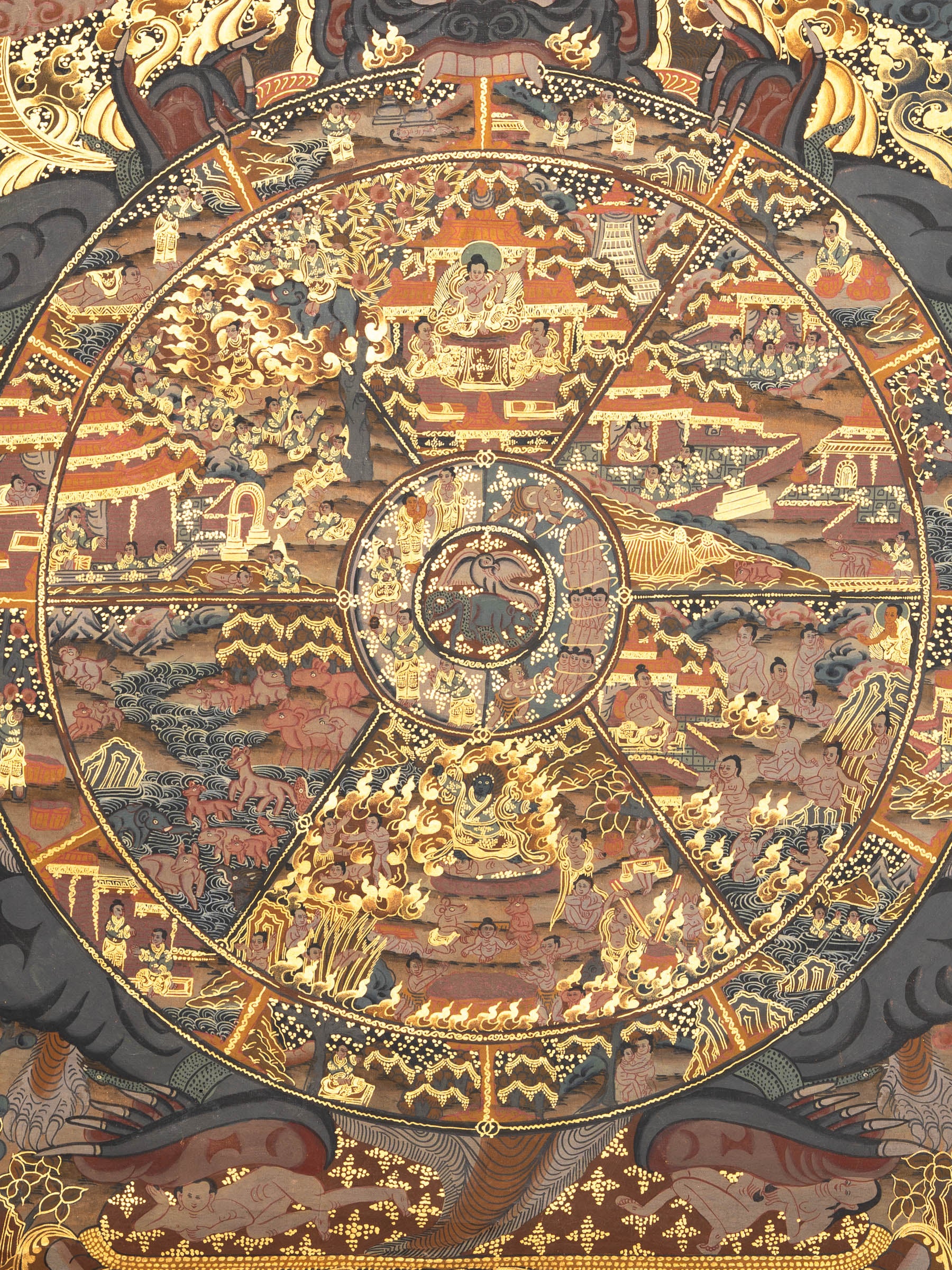 Wheel of Life (Bhavachakra) Thangka  - Tibetan Painting