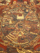 Antique Wheel of Life Thangka - Handpainted Tibetan Art