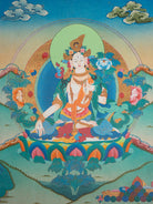 White Tara Thangka - Sacred Tibetan Painting
