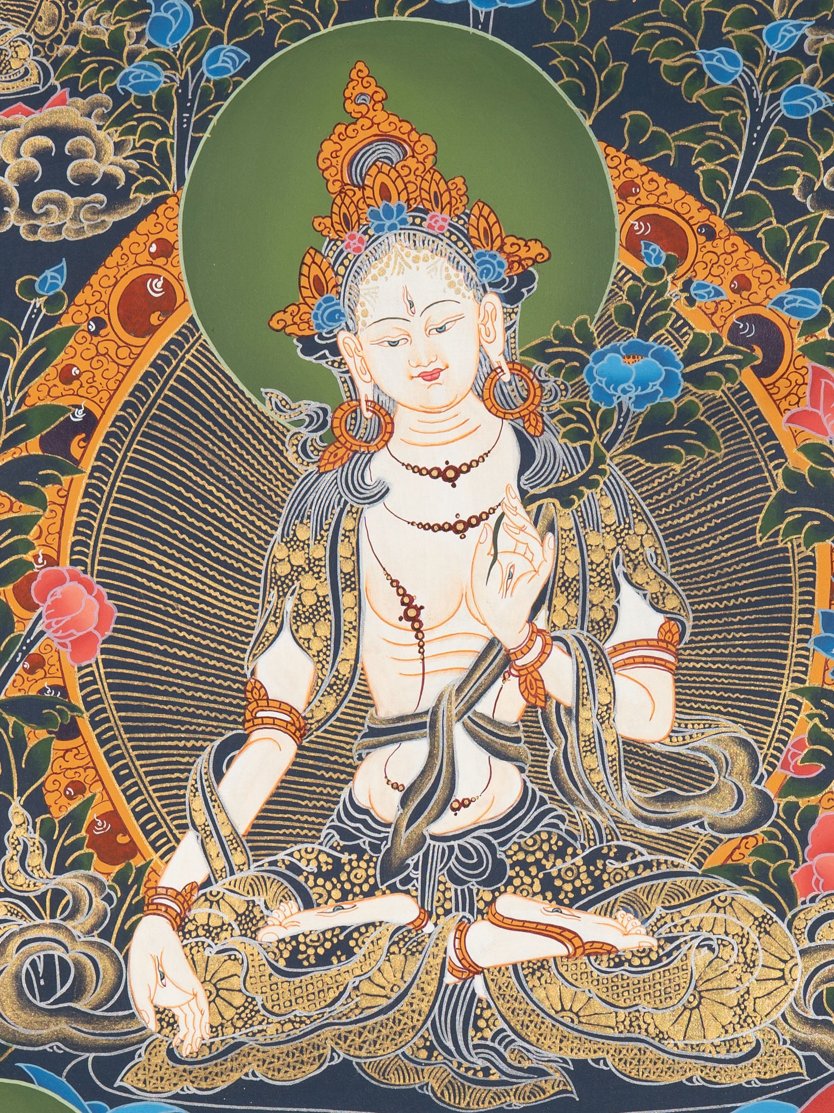 White Tara Thangka - Sacred Tibetan Art