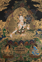 White Tara Thangka - Sacred  Tibetan Painting 