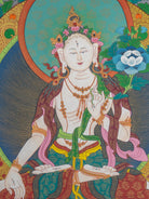 White Tara Thangka - Sacred Tibetan Art