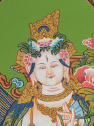 White Tara Thangka - Tibetan Handpainted Art