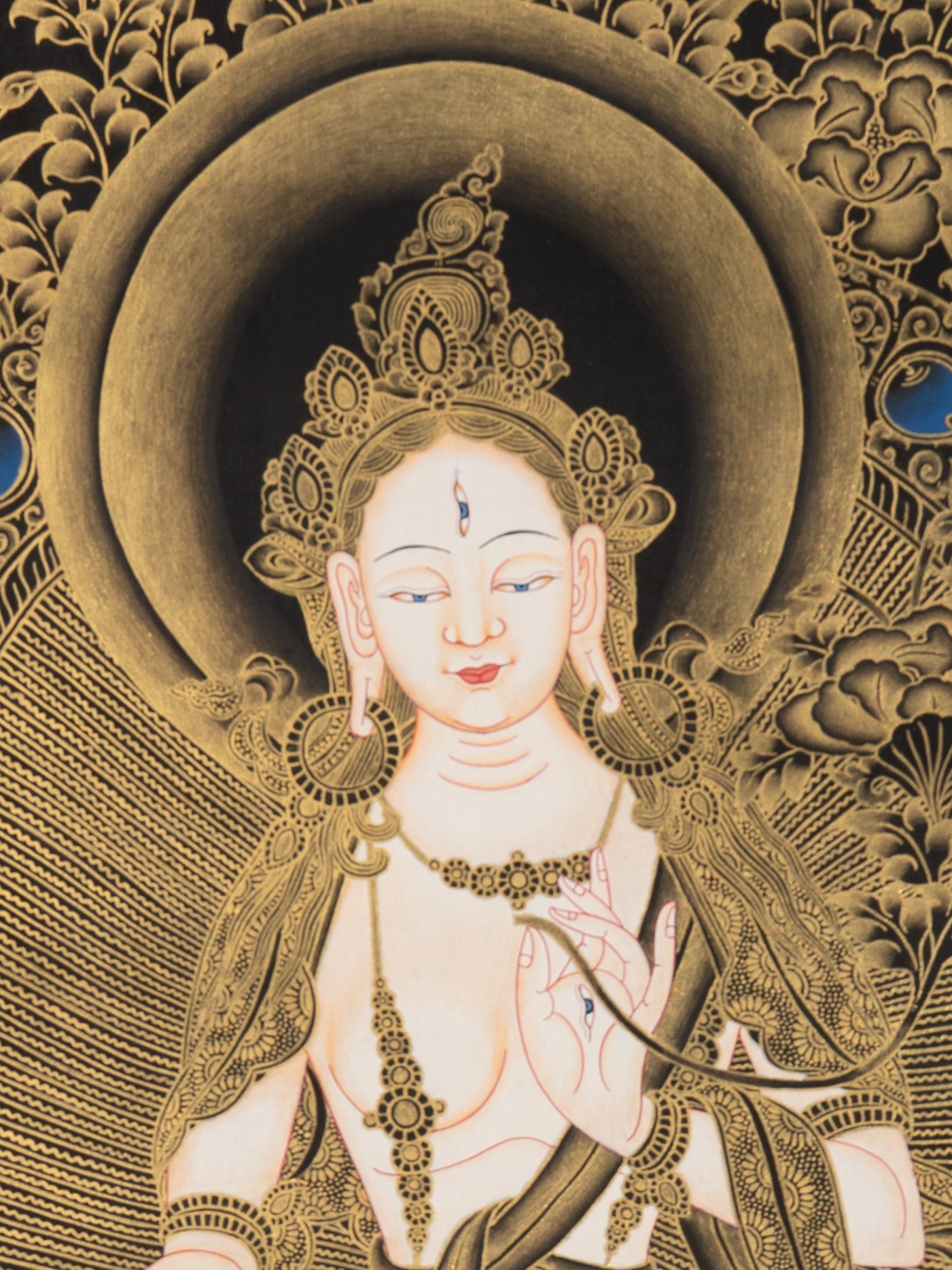 Tibetan White Tara - Sacred Painting 