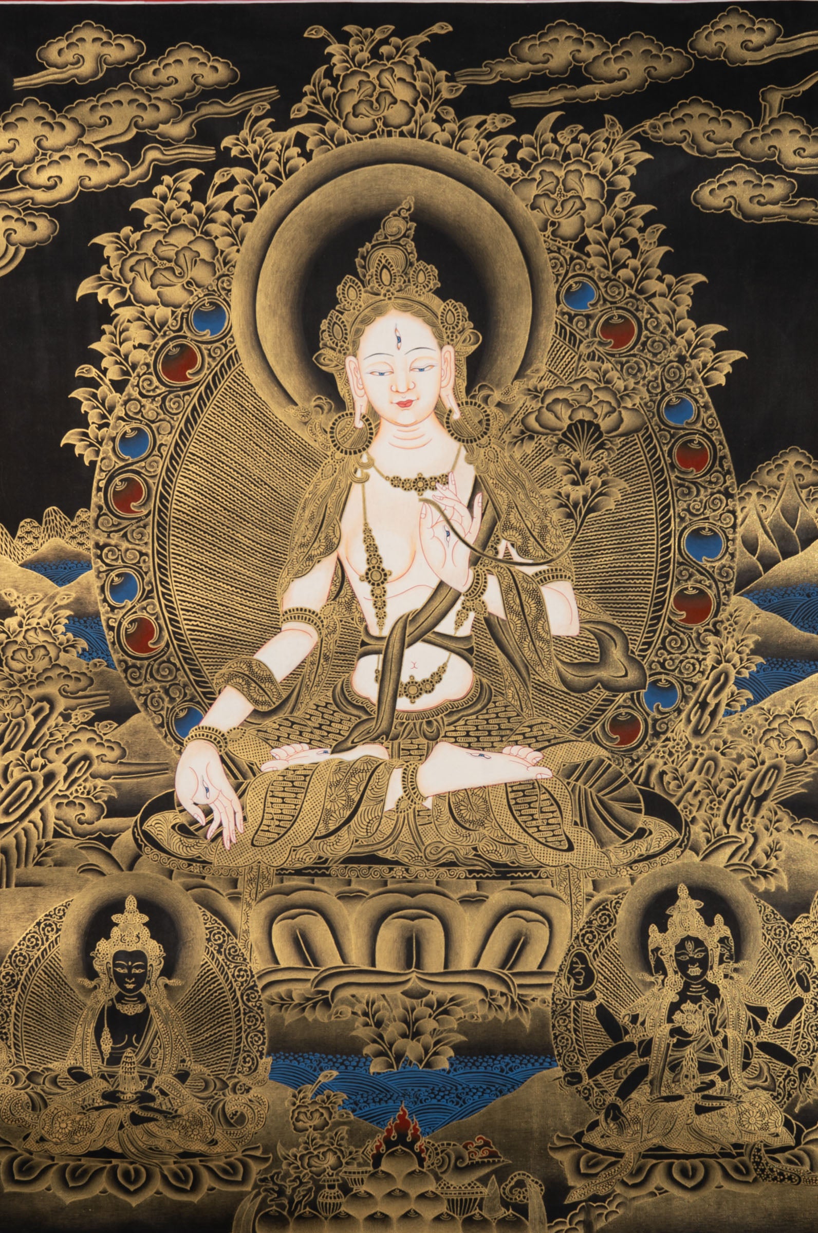 Tibetan White Tara - Sacred Painting 