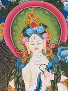 Tibetan White Tara – Handpainted Spiritual Art