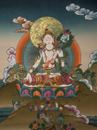 White Tara Thangka - Sacred Tibetan Art
