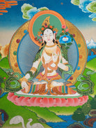 Sacred White Tara Thangka - Tibetan Art