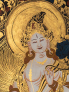 White Tara Thangka Painting - Sacred Art