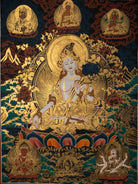 White Tara Thangka Painting - Sacred Art