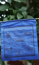 Wind horse prayer flag for spiritual hanging.