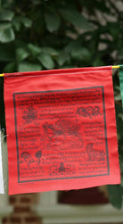 Wind horse prayer flag for spiritual hanging.