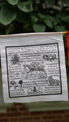 Wind horse prayer flag for spiritual hanging.