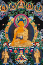 Shakyamuni Buddha Thangka Painting for prayer and devotion.
