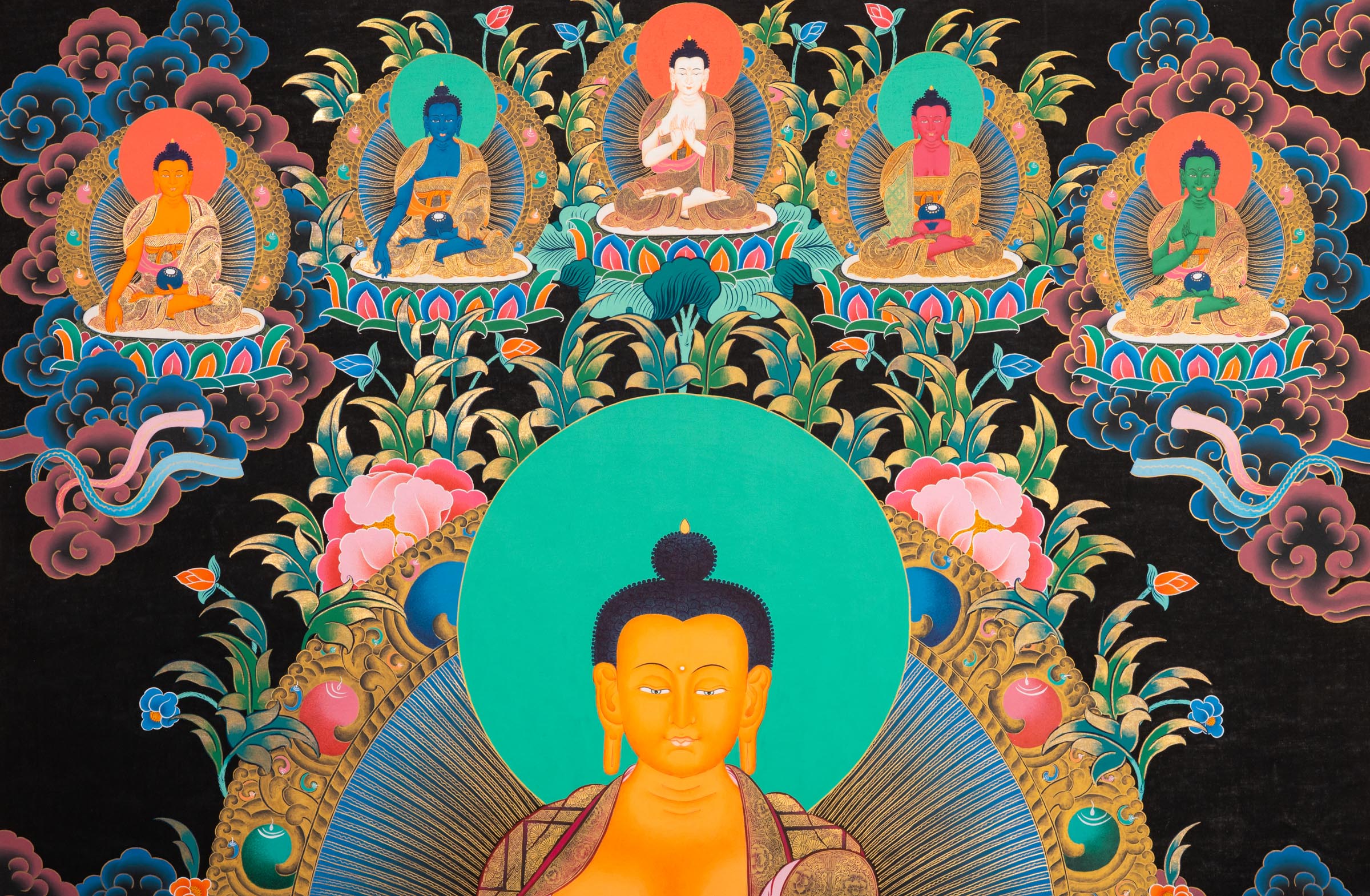 Shakyamuni Buddha Thangka Painting  for wisdom and enlightenment.