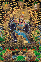 Hand-Painted Yamantaka Shakti Thangka - Sacred Painting