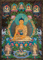 Shakyamuni Buddha Thangka Painting for Buddhism teaching.