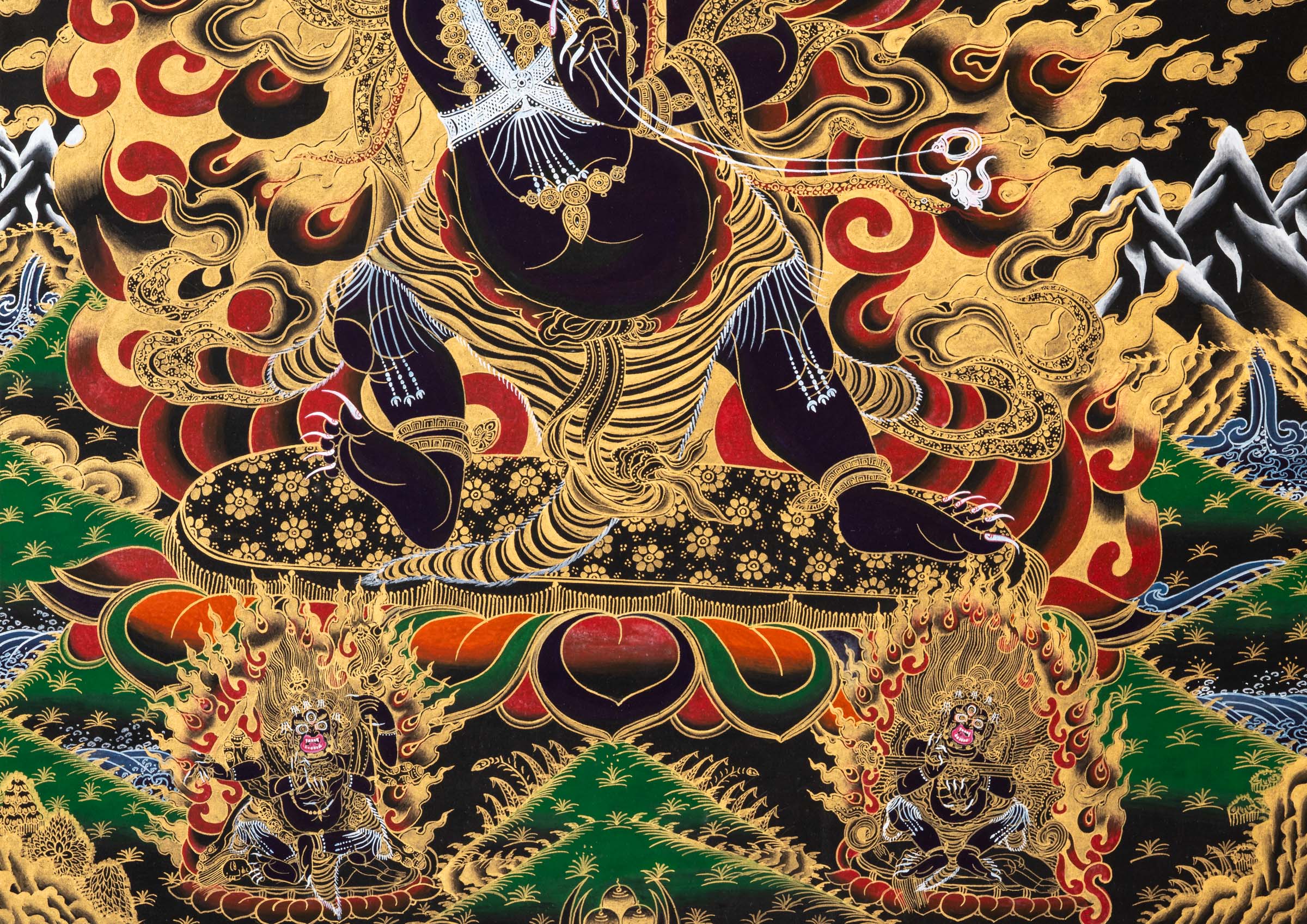 Vajrapani Thangka - Sacred Painting 