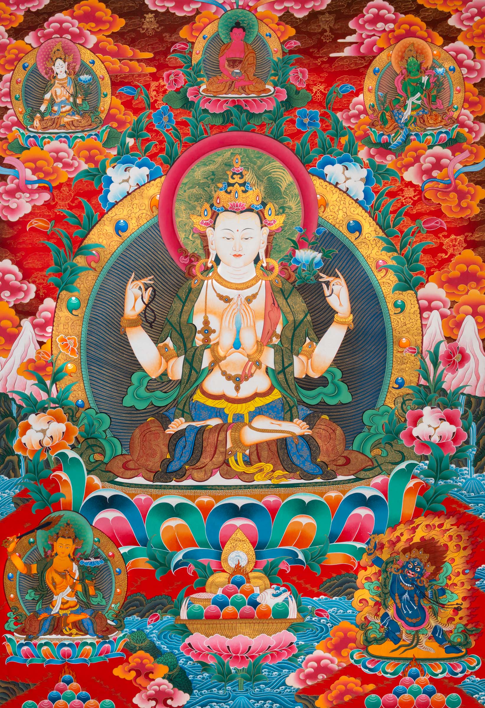 Chengresi Thangka Painting