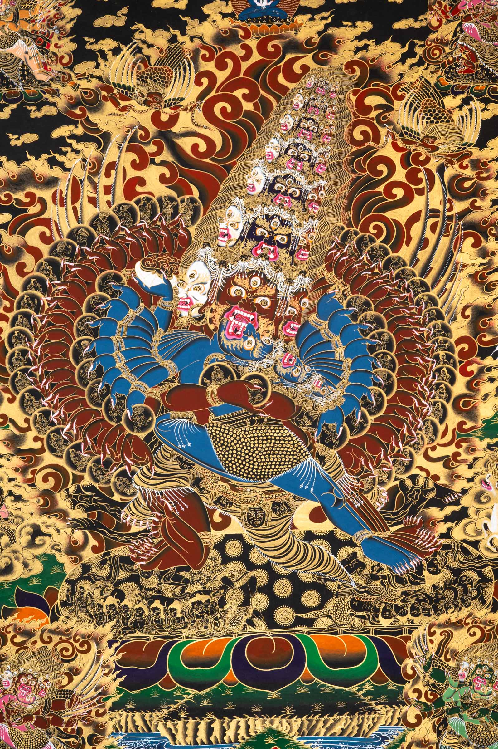 Heruka Thangka - Wrathful Tibetan Painting 