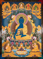 Medicine Buddha Thangka - Tibetan Art