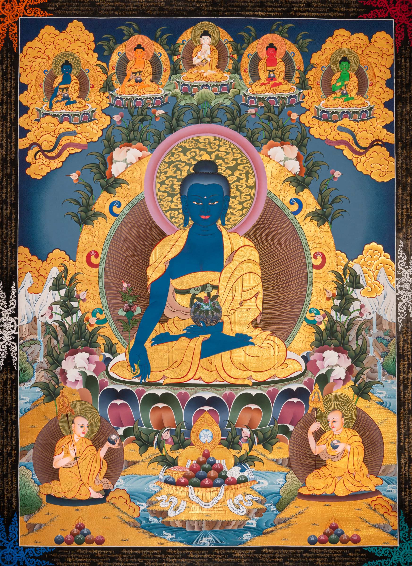 Medicine Buddha Thangka - Tibetan Art