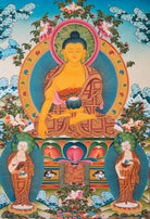 Shakyamuni Buddha Thangka Painting for meditation.