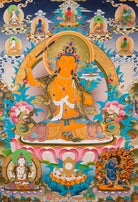 Manjushri Thangka Painting - Sacred Handpainted Art
