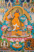 Manjushri Thangka Painting - Sacred Handpainted Art