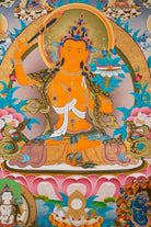 Manjushri Thangka Painting - Sacred Handpainted Art